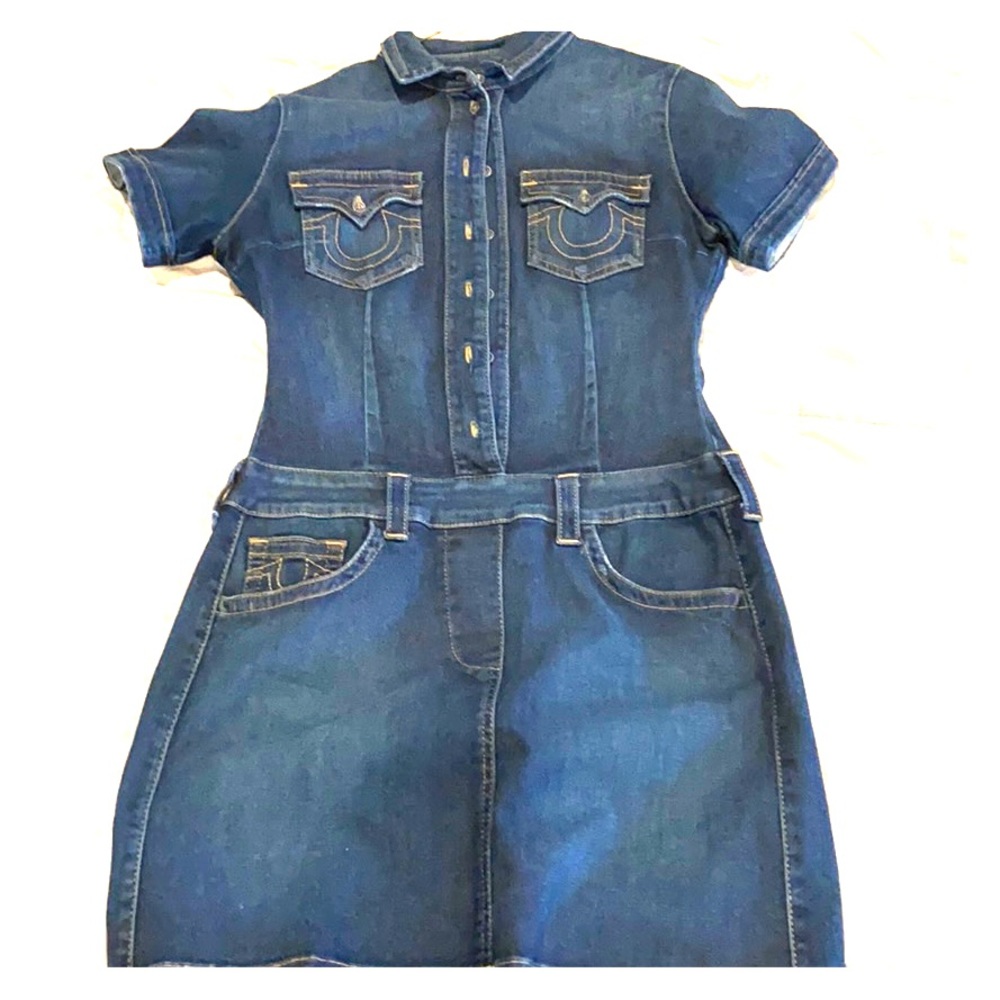 True religion denim dress size M